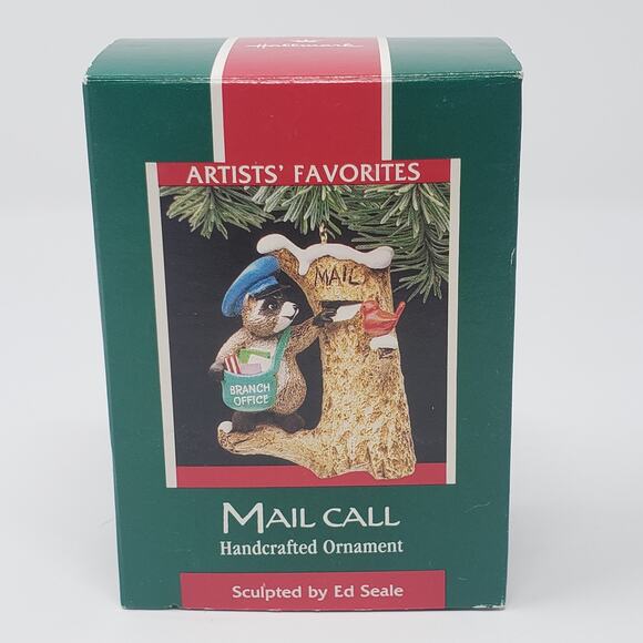 1989 Hallmark Mail Call Handcrafted Keepsake Ed Seale Artist Favorite Ornament - Picture 1 of 9